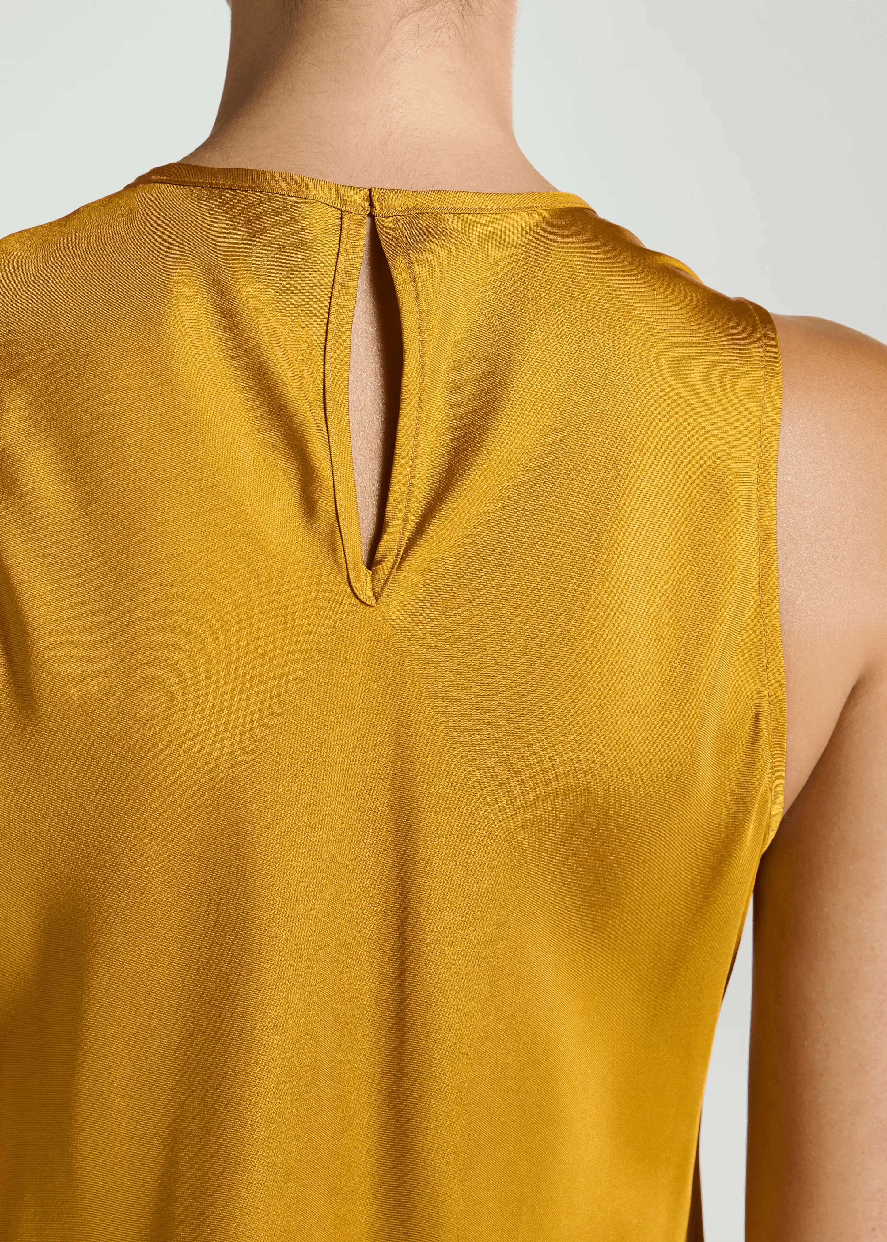 Valencia Dress Ochre Silk Twill