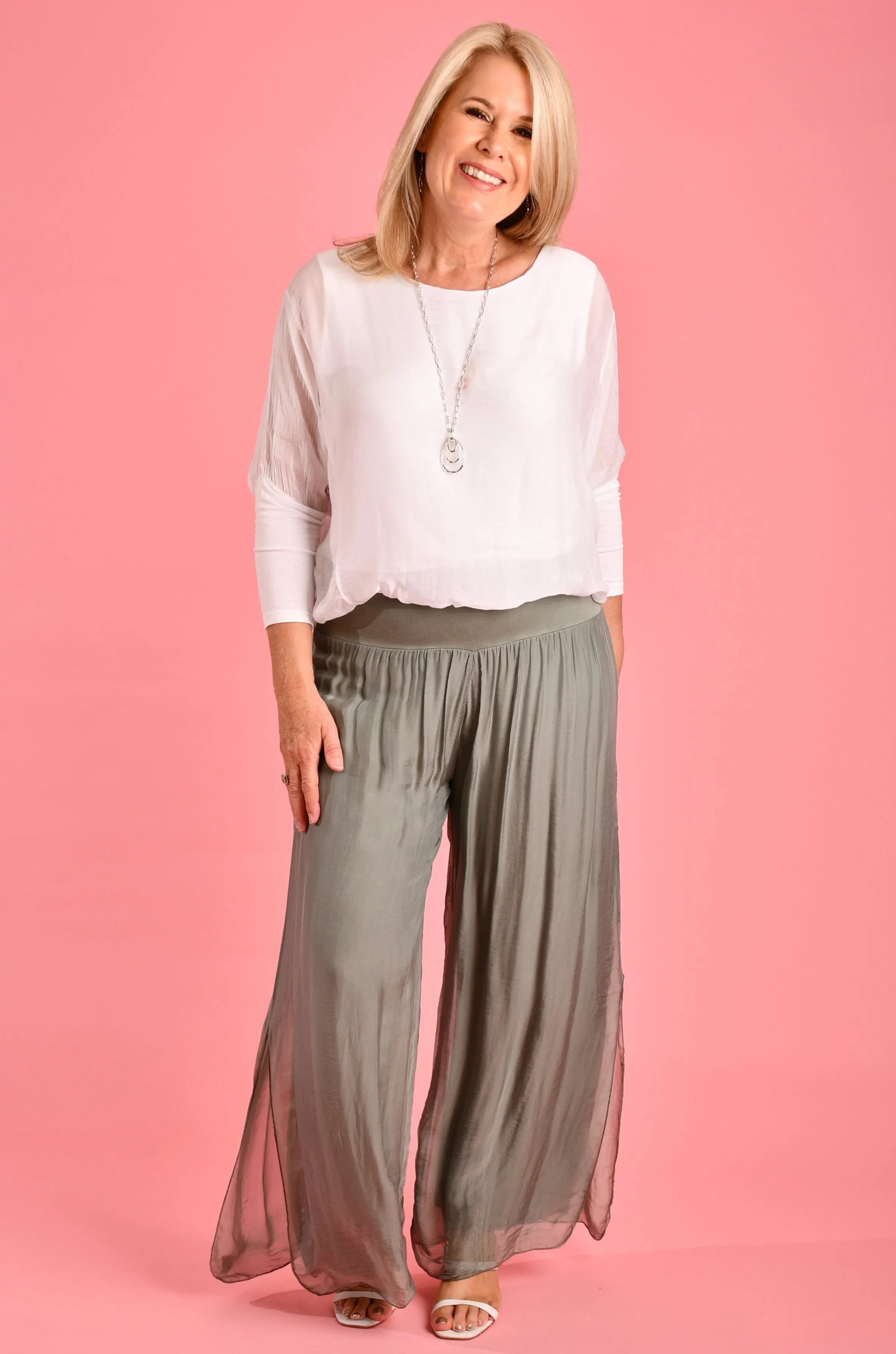 VLSP110 (2184) -  PISA SILK PANT - SAGE