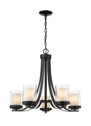 Willow 5-Light Chandelier in Matte Black